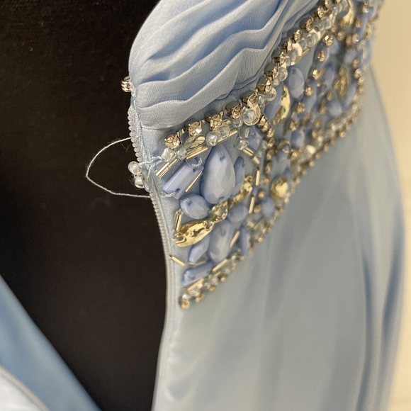 NWT Aspeed Halter Gown Size Large Perry Blue - Picture 7 of 8